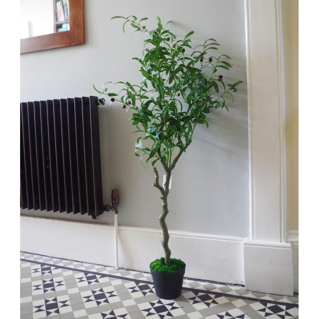 image of 120cm artificial olive tree natural style view 2