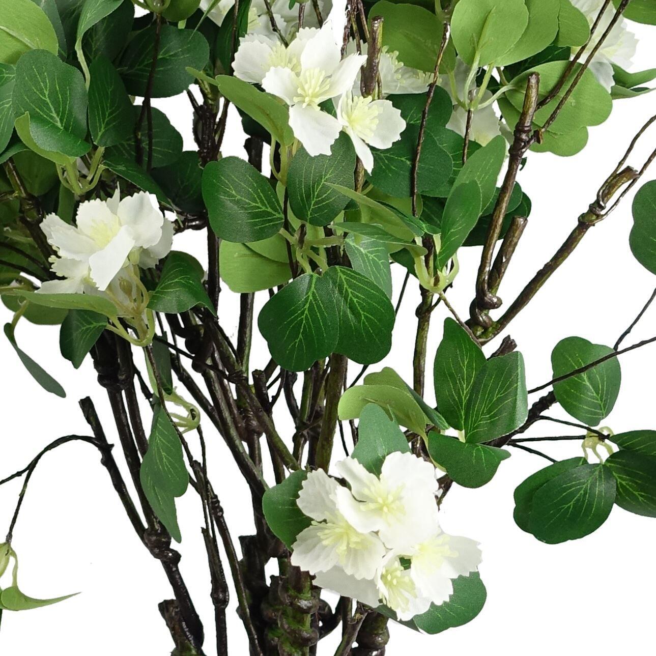lifestyle shot of pack of 6 x 60cm flower foliage spray - white