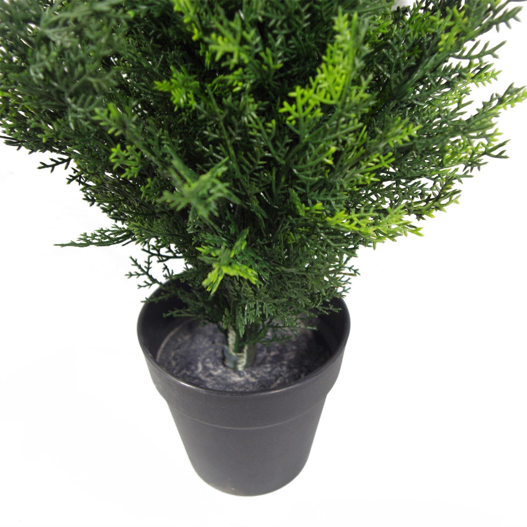 60cm Pair of Artificial Cedar Cypress Topiary UV Resistant alternative style 3