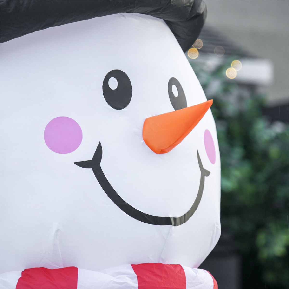 clear picture of 8ft Tall Christmas Inflatable Snowman Street Lamp Lighted Garden Lawn