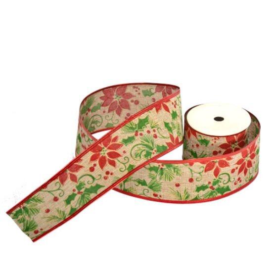 Christmas Wired Edge and Tartan Ribbon