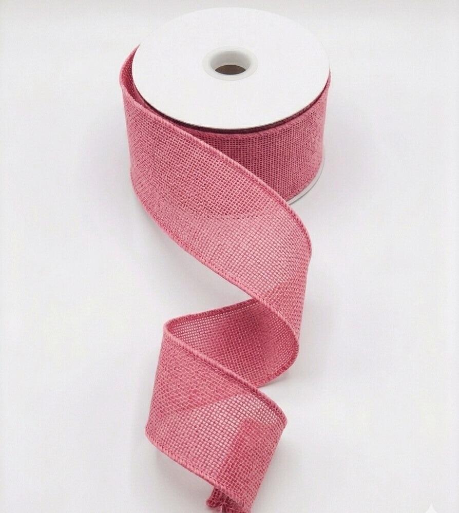 burlap ribbon pink hessian