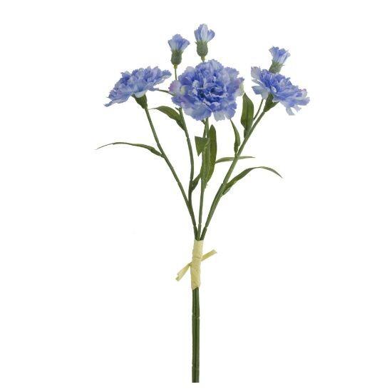 Artificial Carnation Flower Stems 40cm Blue