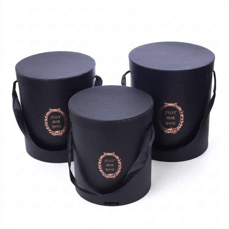 black just for you hat boxes box flowers