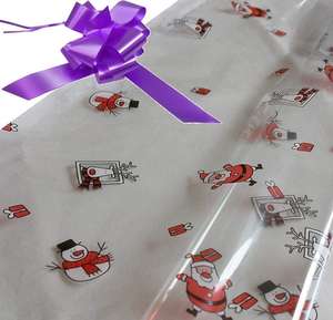lilac hamper wrapping kit cellophane wrap santa