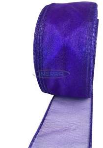 purple wired edge organza ribbon