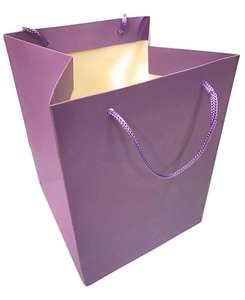 lilac christmas gift bag rope handles
