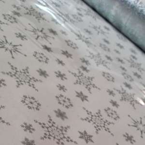 silver snowflakes christmas cellophane
