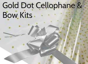 cellophane bow hamper wrapping kit basket christmas