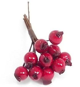 red artificial plastic pick berry berries wreath making christmas