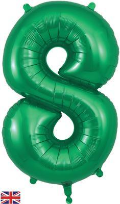 giant large number foil helium birthday party balloon green 8