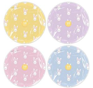 easter printed bunny paper party plates