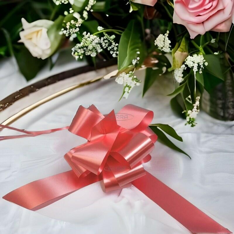 florist wedding pull bows gift hamper baby pink