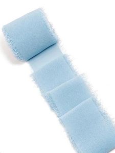 baby blue frayed edge ribbon
