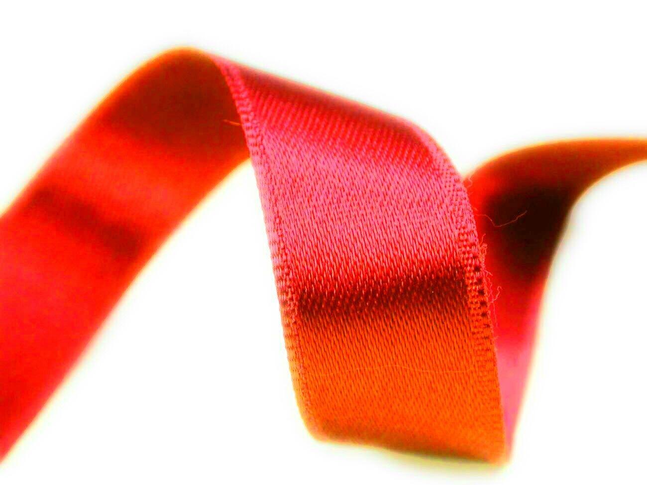 red satin 25mm ribbon