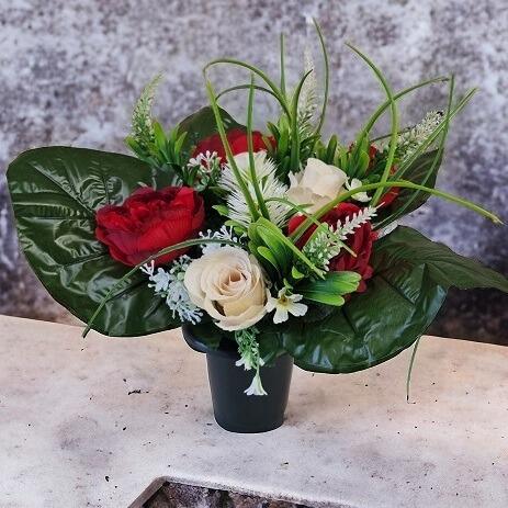 luxury grave pot flowers artificial