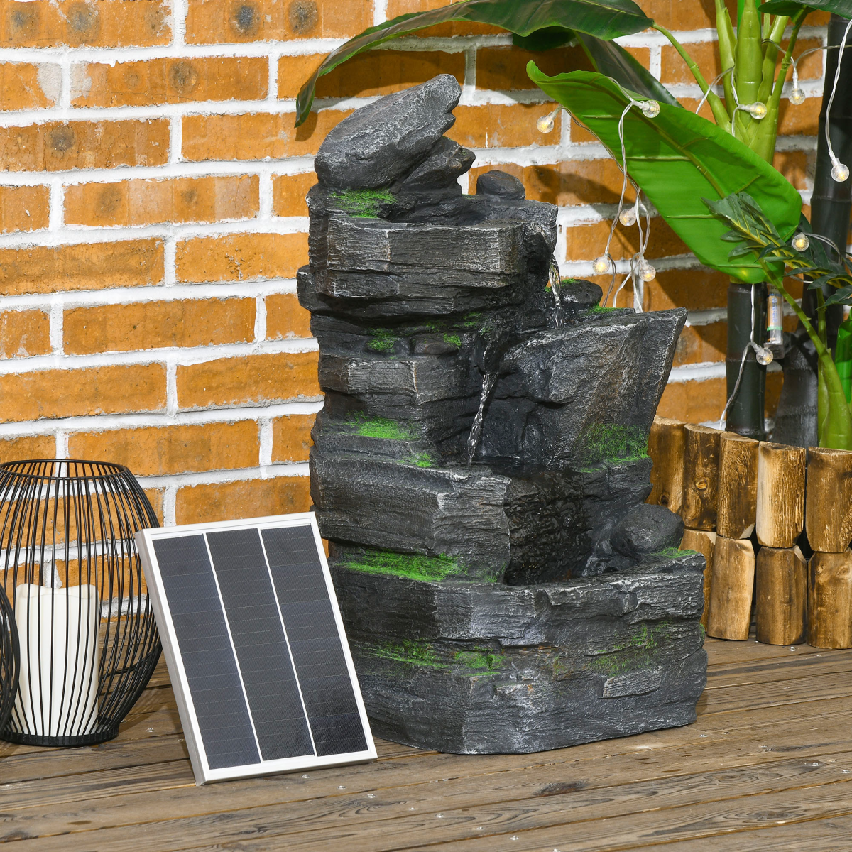 garden water fountain solar