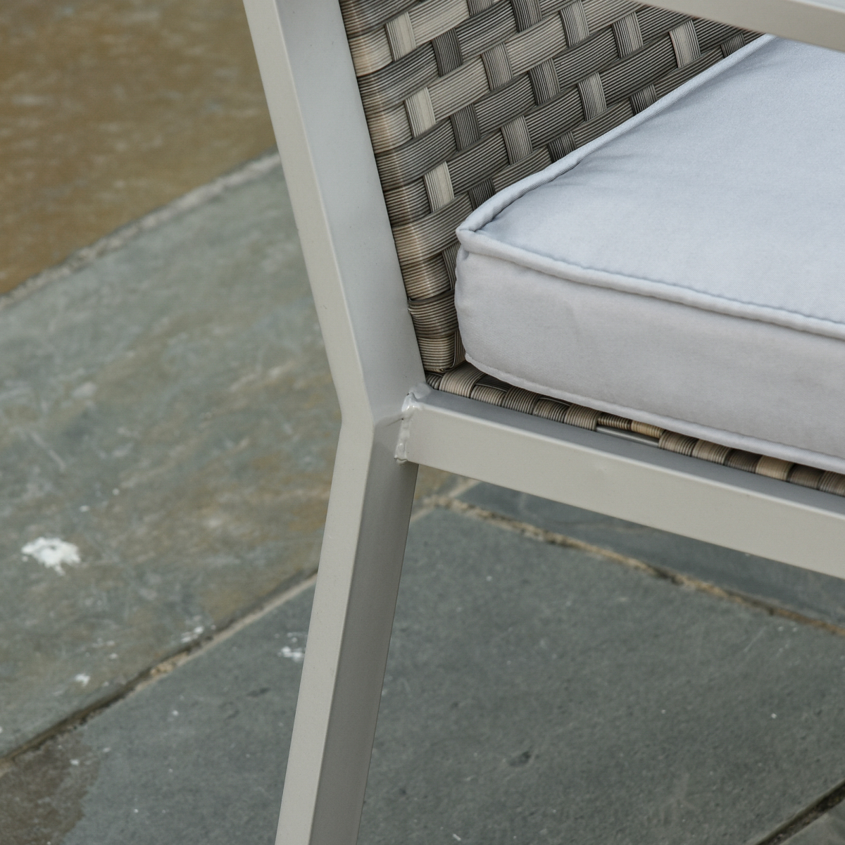 4piece outdoor garden rattan seating furniture set grey view 7