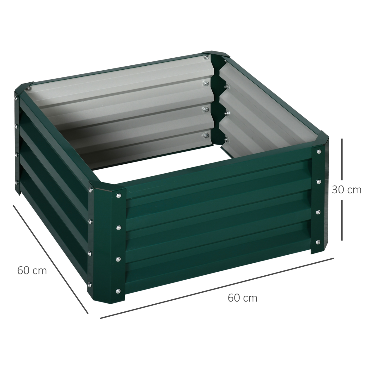 Set of 2 Raised Garden Bed Galvanised Planter Box