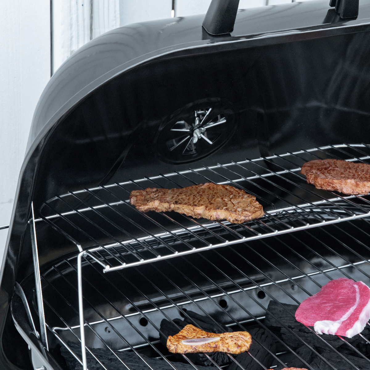 BBQ Charcoal Smoker Grill Trolley with 2 Wheels