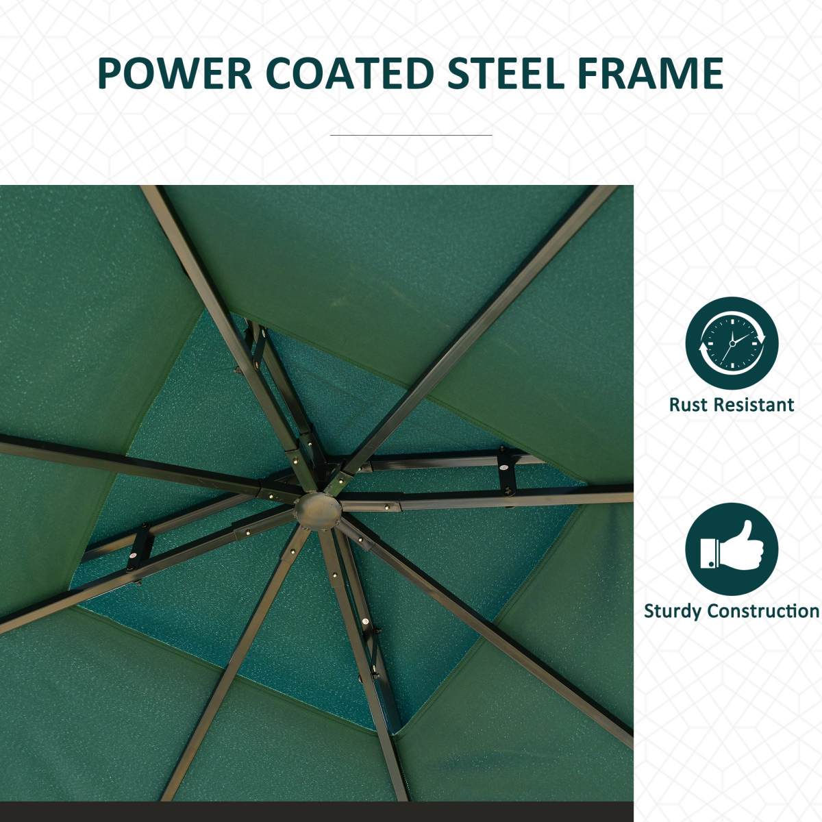 outsunny 3 x 3m metal garden gazebo marquee