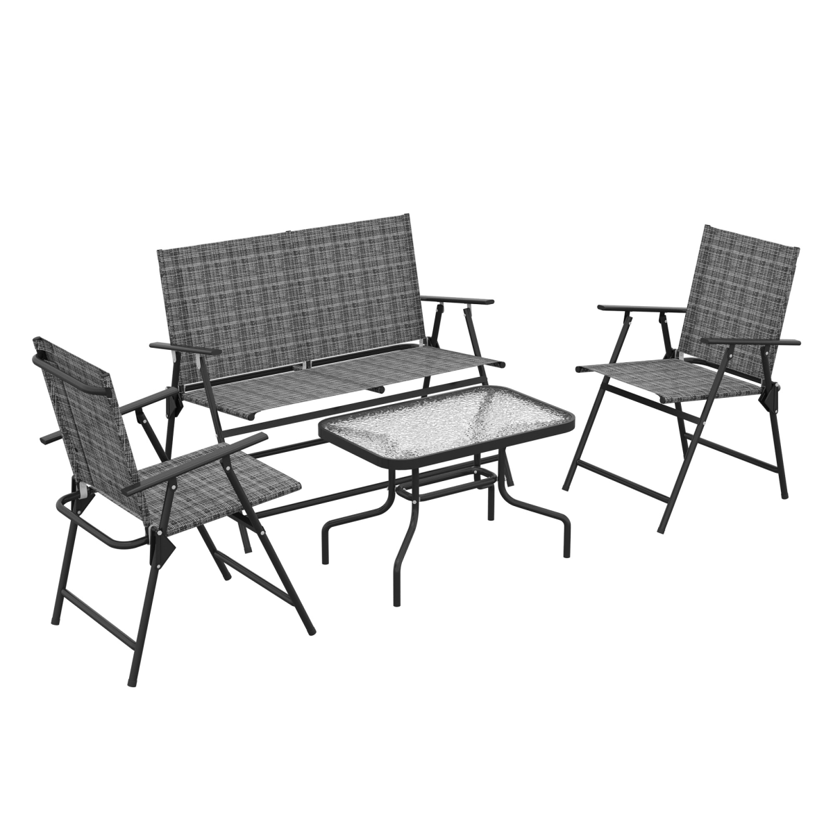 outsunny patio furniture set, garden set with table,