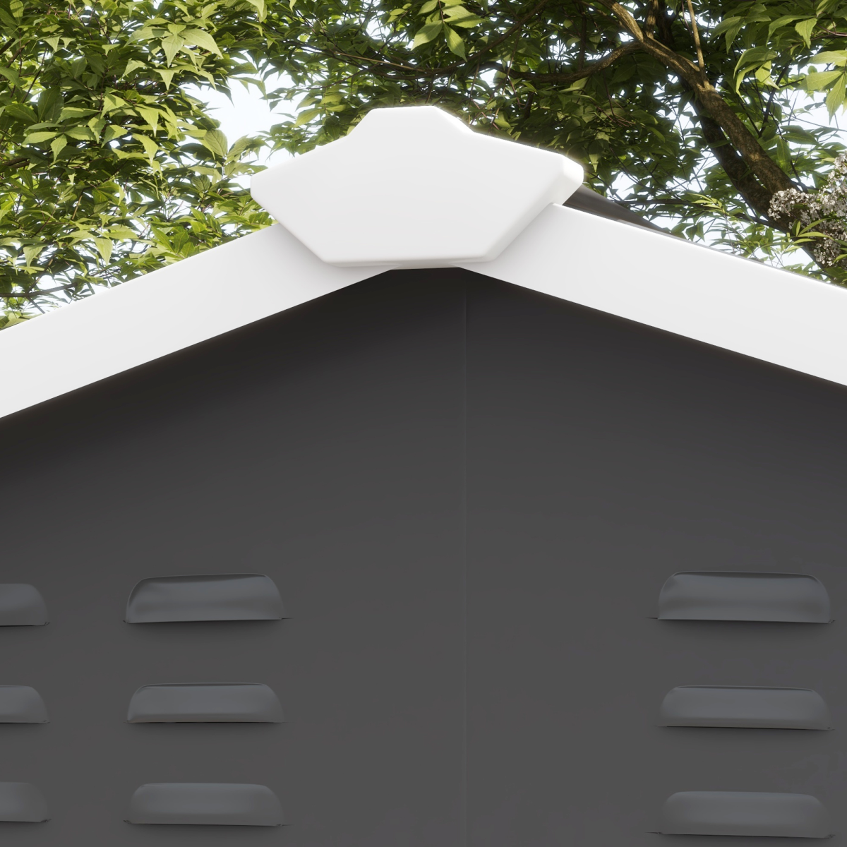outsunny 9'x6' galvanised metal garden shed tool storage