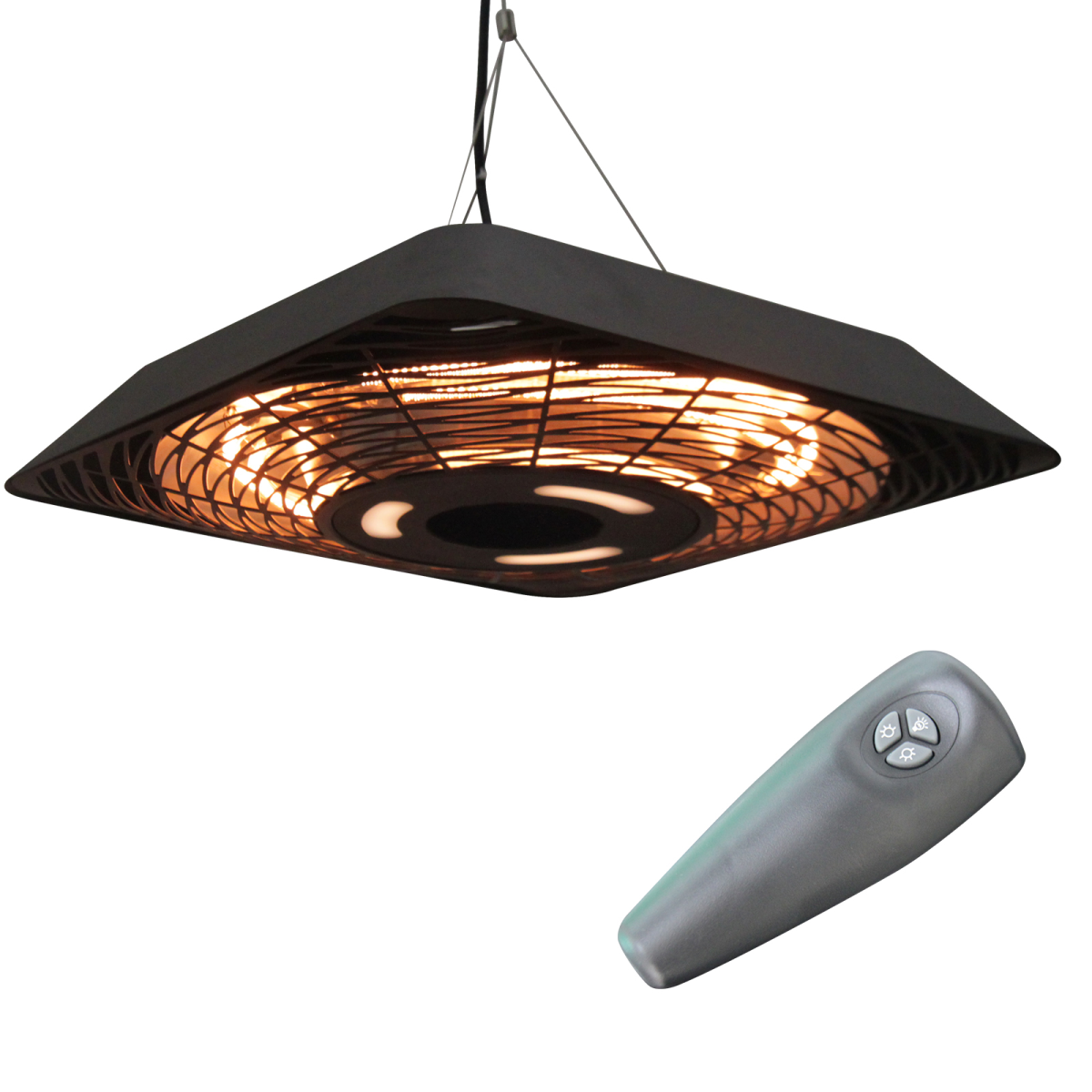 outsunny 2000w patio electric hanging ceiling heater halogen
