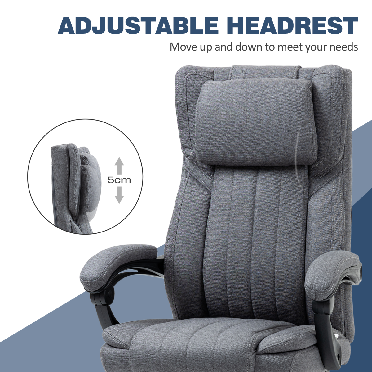 homcom executive office chair reclining office chair with view 6