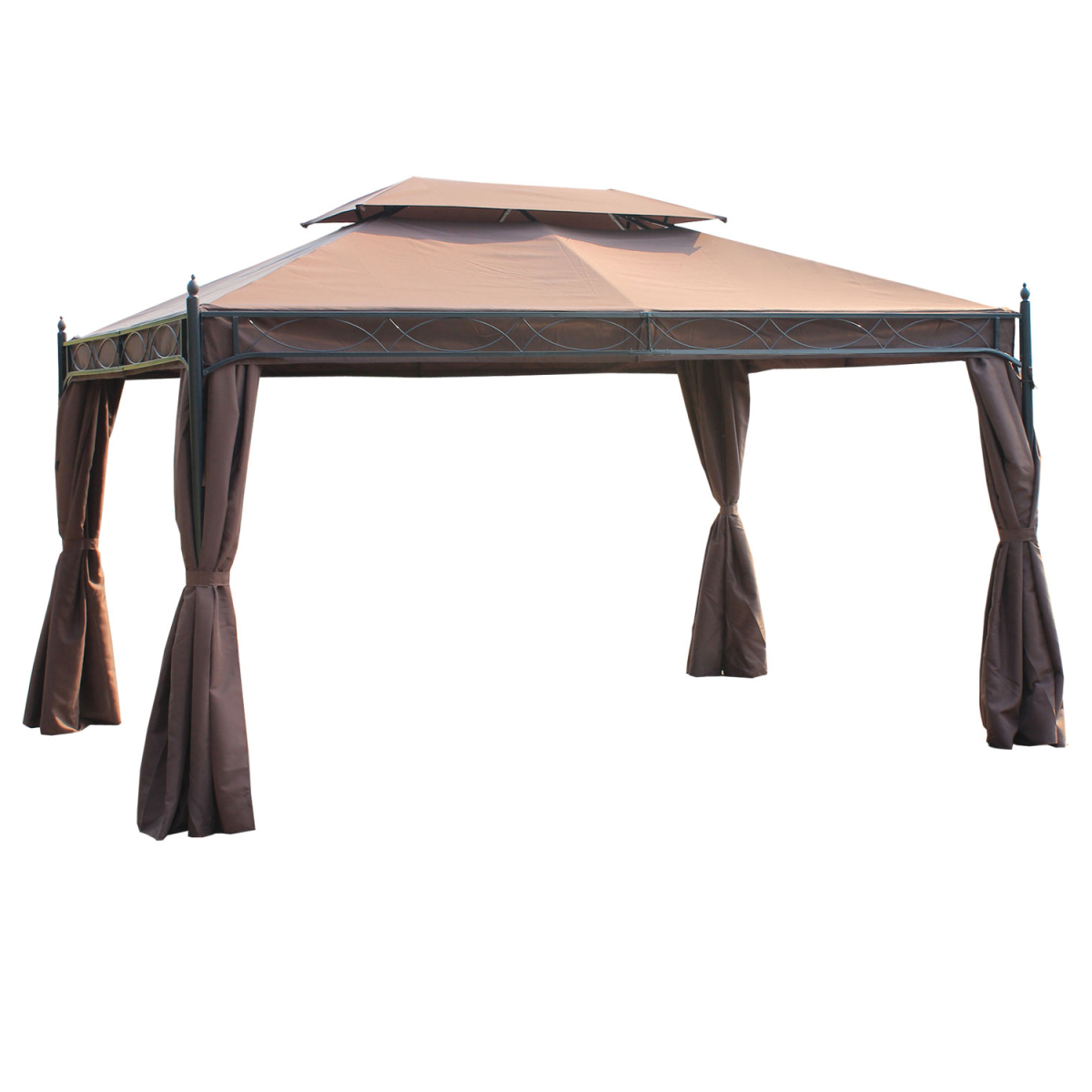 3x4m metal gazebo marquee patio canopy shelter with view 1
