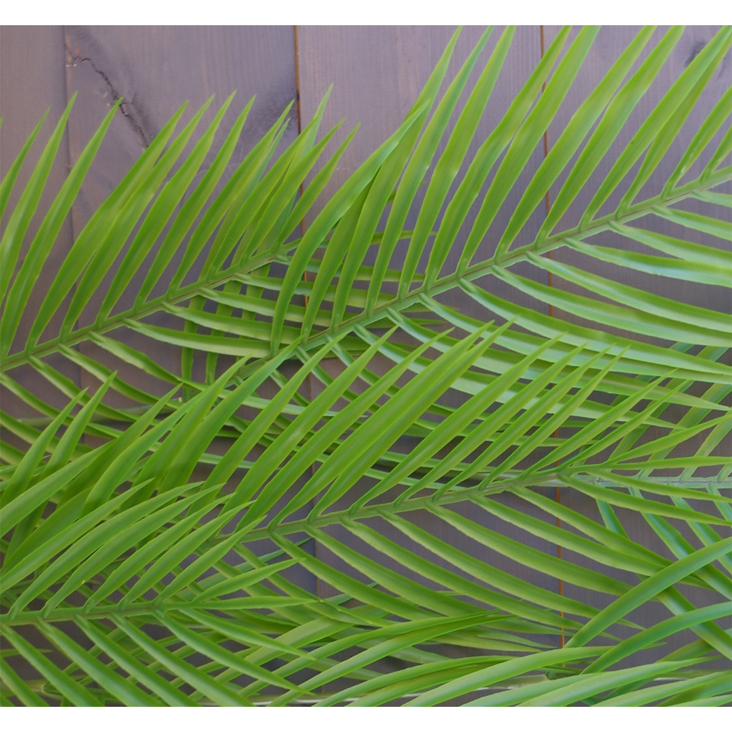 image of 120cm artificial hanging palm leaf plant view 2