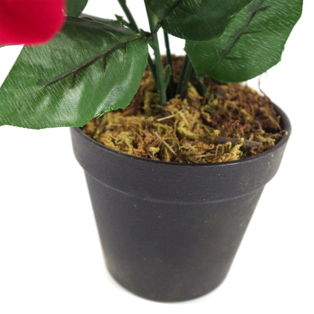 image of artificial christmas xmas poinsettias copper curve large metal planter view 2