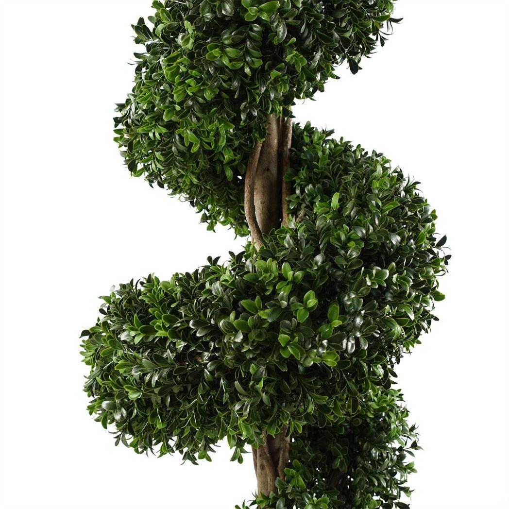 image of 120cm sprial buxus artificial tree uv resistant outdoor topiary view 1