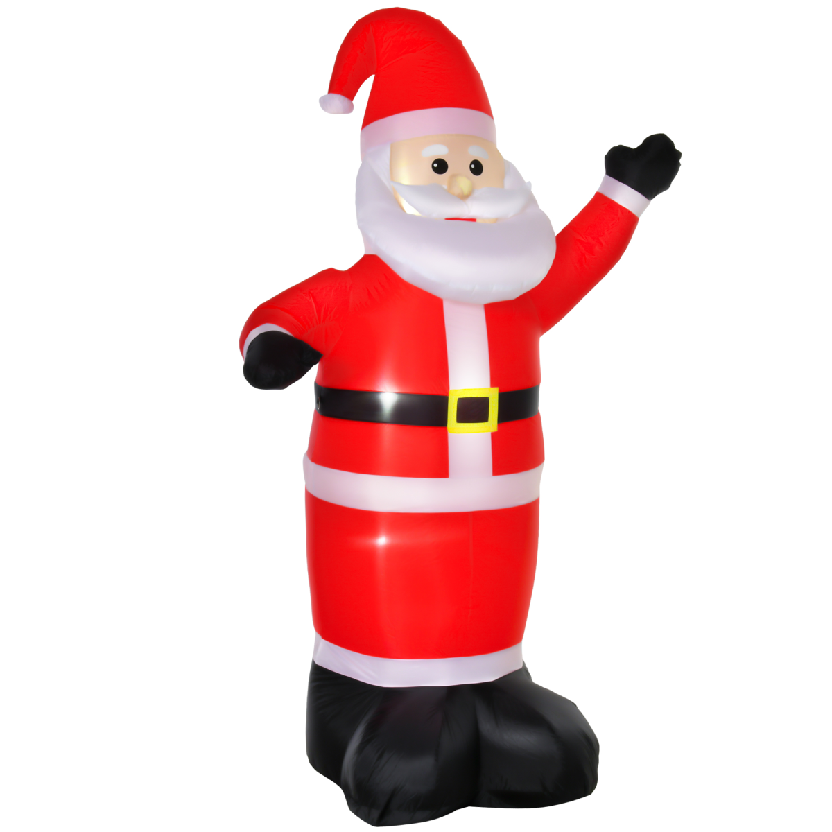 Close-up picture of 8ft Inflatable Christmas Santa Claus Xmas Deco with LED Air Blown on a clean background.