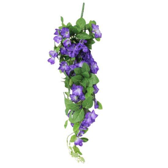 Artificial Greenery Trailing Morning Glory Bush purple 60cm