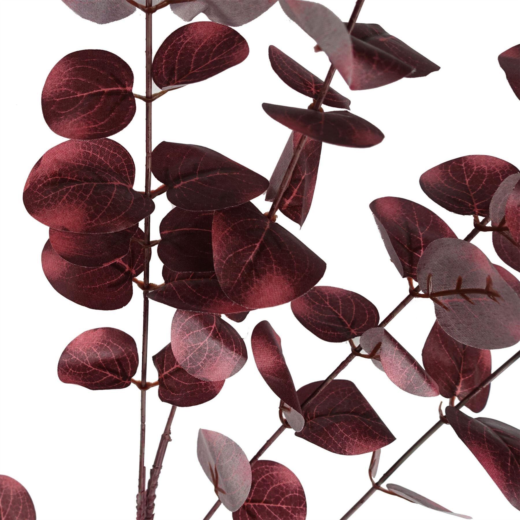 burgundy artificial foliage 100cm eucalyptus product image