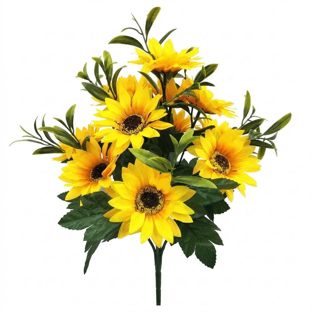 artificial sunflowers bush yellow flowers