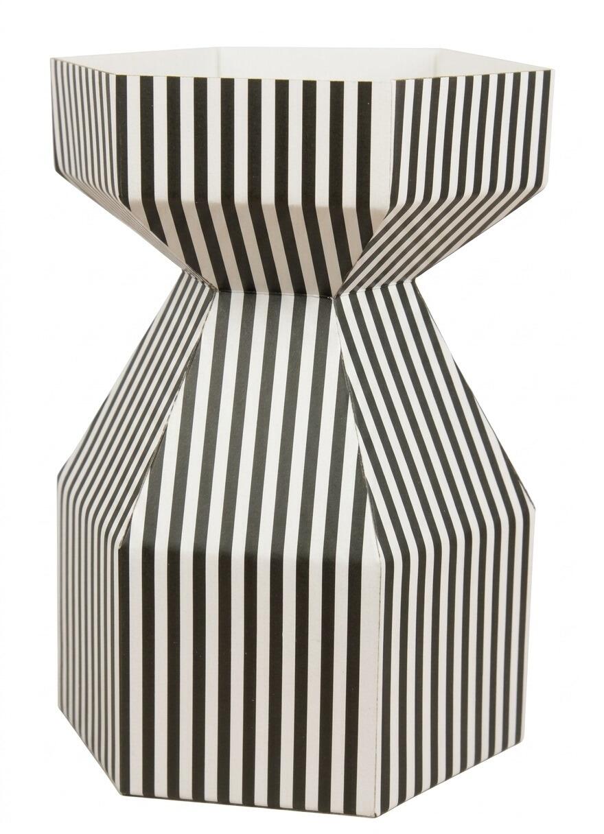 black white florist box stripe bouquet box