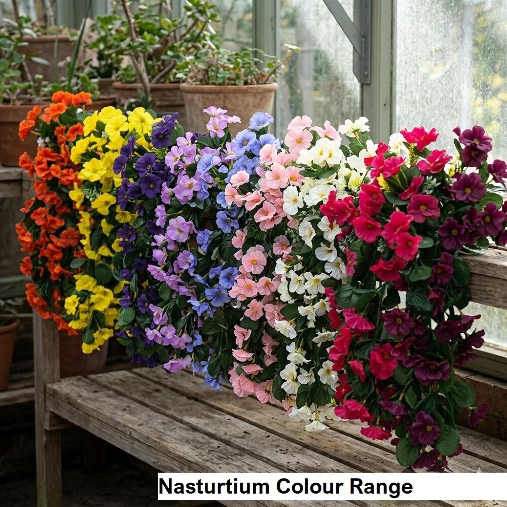 Artificial Yellow Flowers for Baskets 54cm Trailing Bush