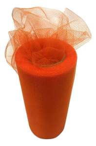 orange tulle netting fabric