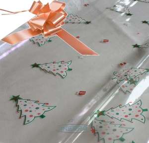 champagne hamper wrapping kit christmas trees cellophane wrap