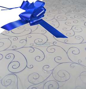 royal  blue hamper wrapping kit cellophane wrap bow