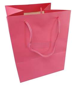 hot pink christmas gift bag rope handles