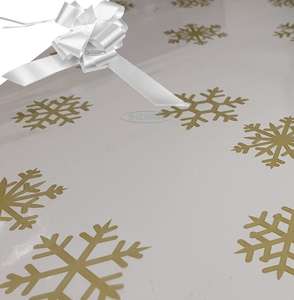 pearl christmas cellophane wrap for hampers snowflakes bow