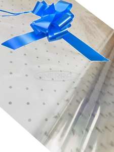 mid blue hamper wrap wrapping kit cellophane bow