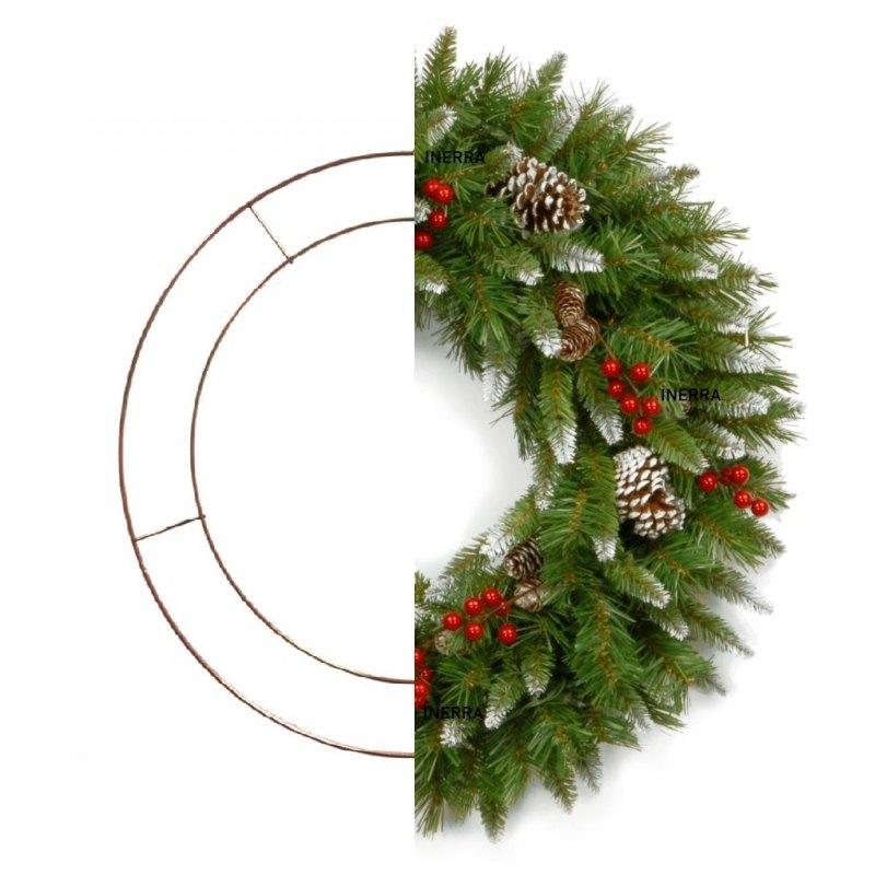 wire frame wreath ring metal christmas