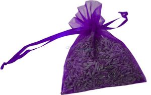 purple lavender filled wedding favor favour mesh organza bag drawstring