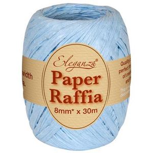 eleganza florist craft paper raffia cord string 8mm 30m gift wrap wrapping light blue baby sky
