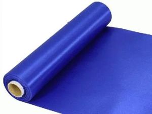 royal blue fabric satin ribbon roll wedding table runner
