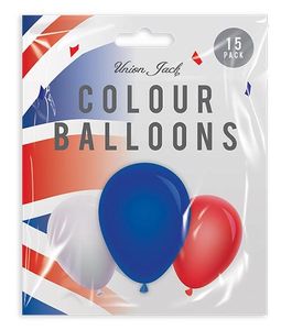 union jack red white blue balloons